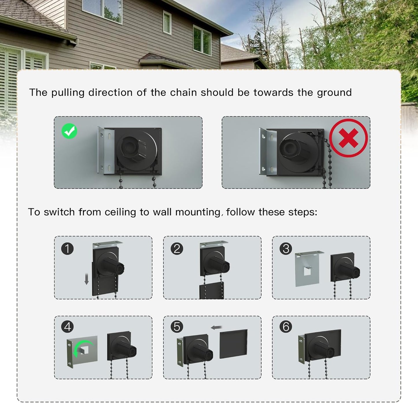 Outdoor Roller Shades (8' W X 8' L), Patio Blinds with Chain Clutch Operation, HDPE Roll Up Shade for Porch Patio Deck, Chocolate