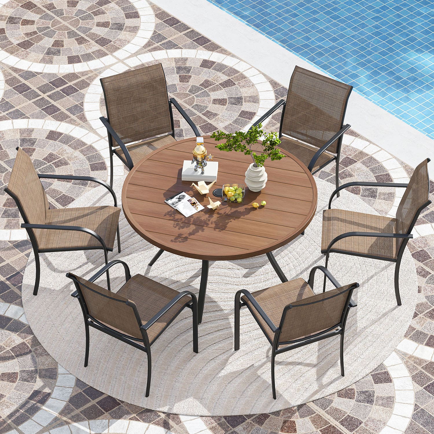 Round Dining Table and Stackable Dining Chair – Dify