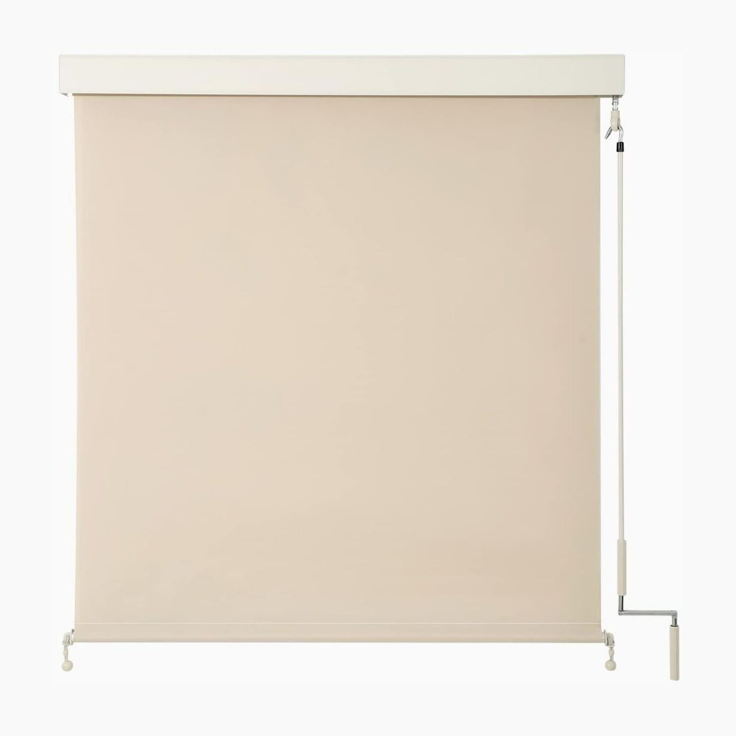 Vicllax Premium Patio Roller Shade, Solar Shade with Aluminum Valance