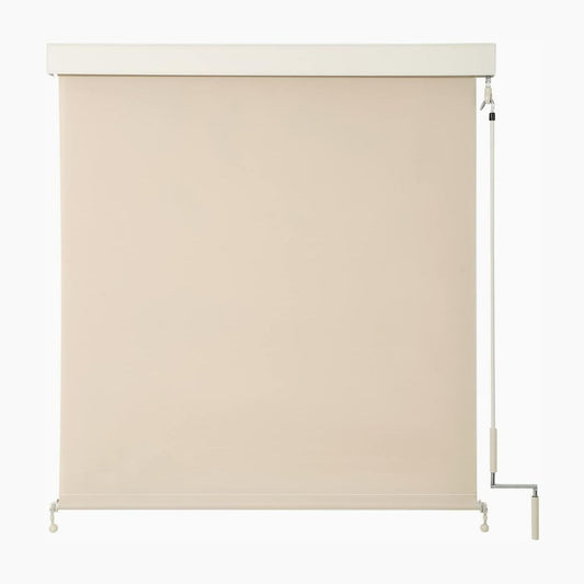 Vicllax Premium Patio Roller Shade, Solar Shade with Aluminum Valance