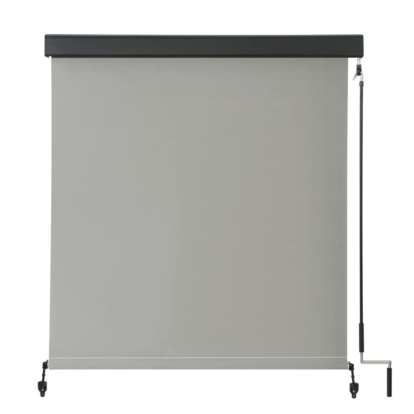 Vicllax Premium Patio Roller Shade, Solar Shade with Aluminum Valance