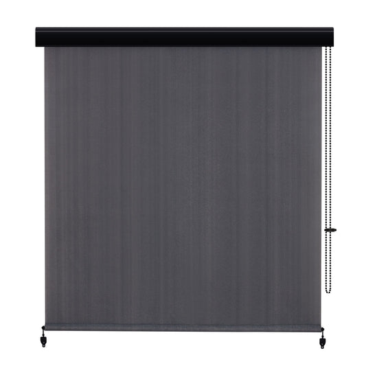 Vicllax Patio Roll Up Sun Blocking Roller Shade with Aluminum Valance