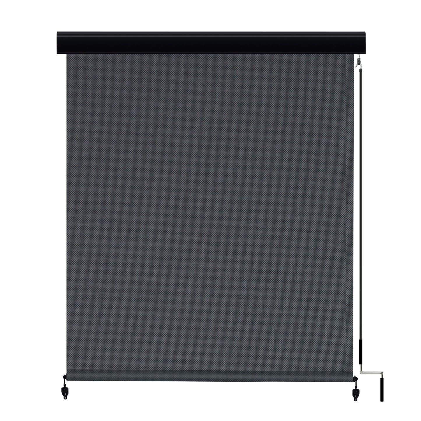 Vicllax Premium Patio Roller Shade, Solar Shade with Aluminum Valance