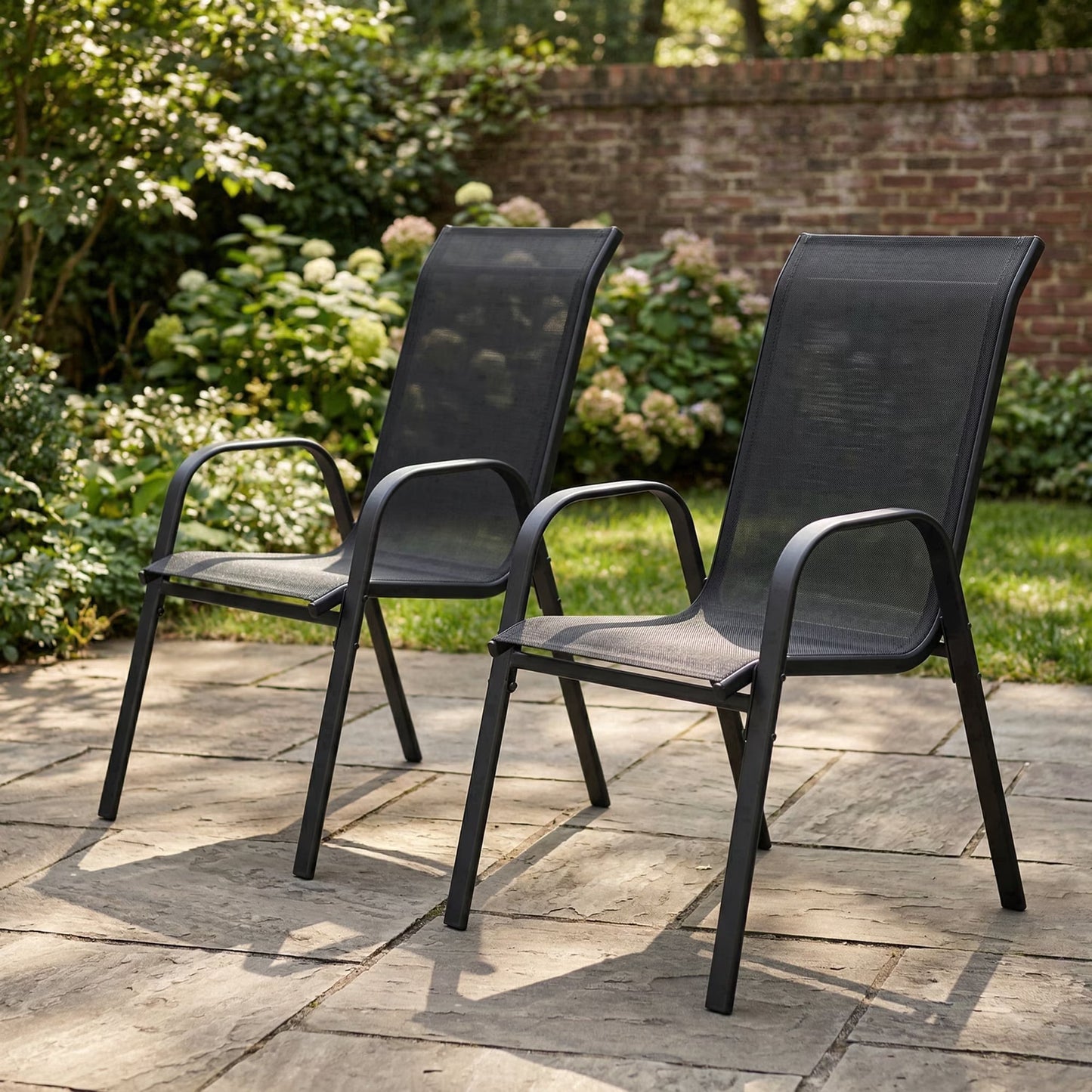 Vicllax Outdoor Outside Patio Dining Chairs