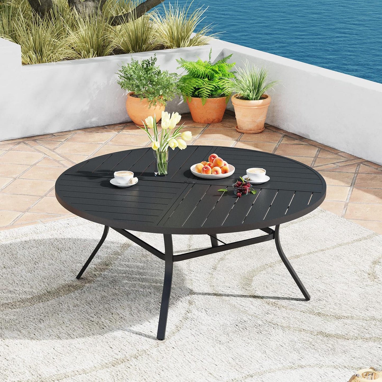 Vicllax Outdoor Outside Patio Dining Chairs