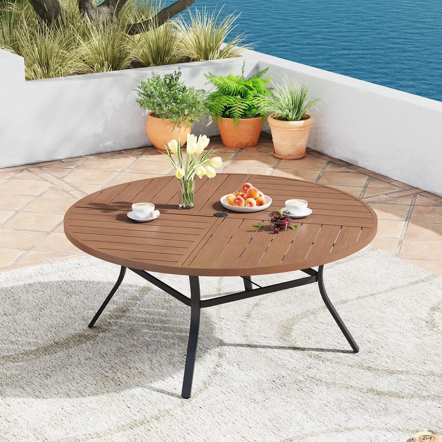 Vicllax Outdoor Outside Patio Dining Chairs