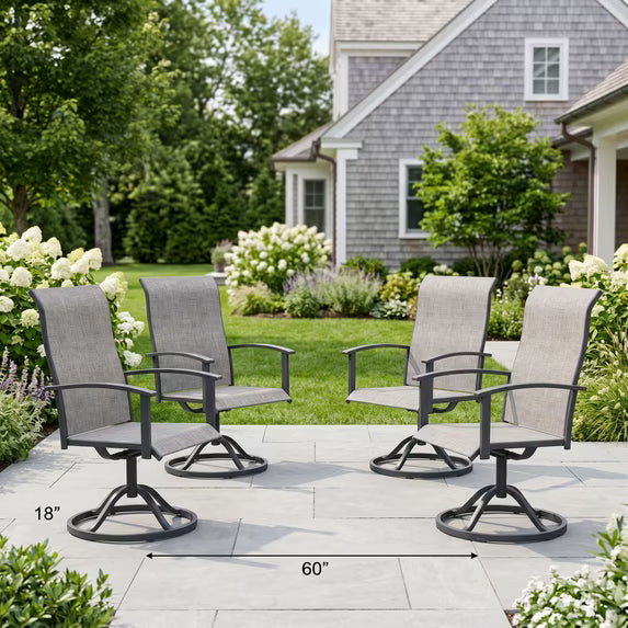 KDCS01 patio swivel chairs outdoor seating