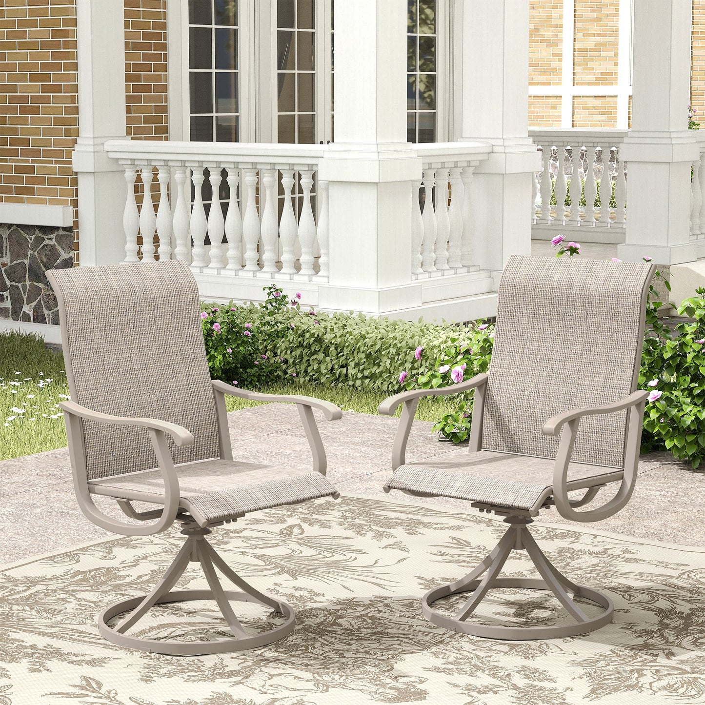 Vicllax Outdoor Outside Patio Dining Chairs