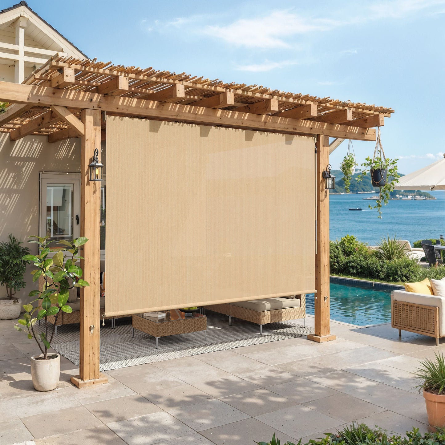 Vicllax outdoor blinds roller shade--260206--SRB