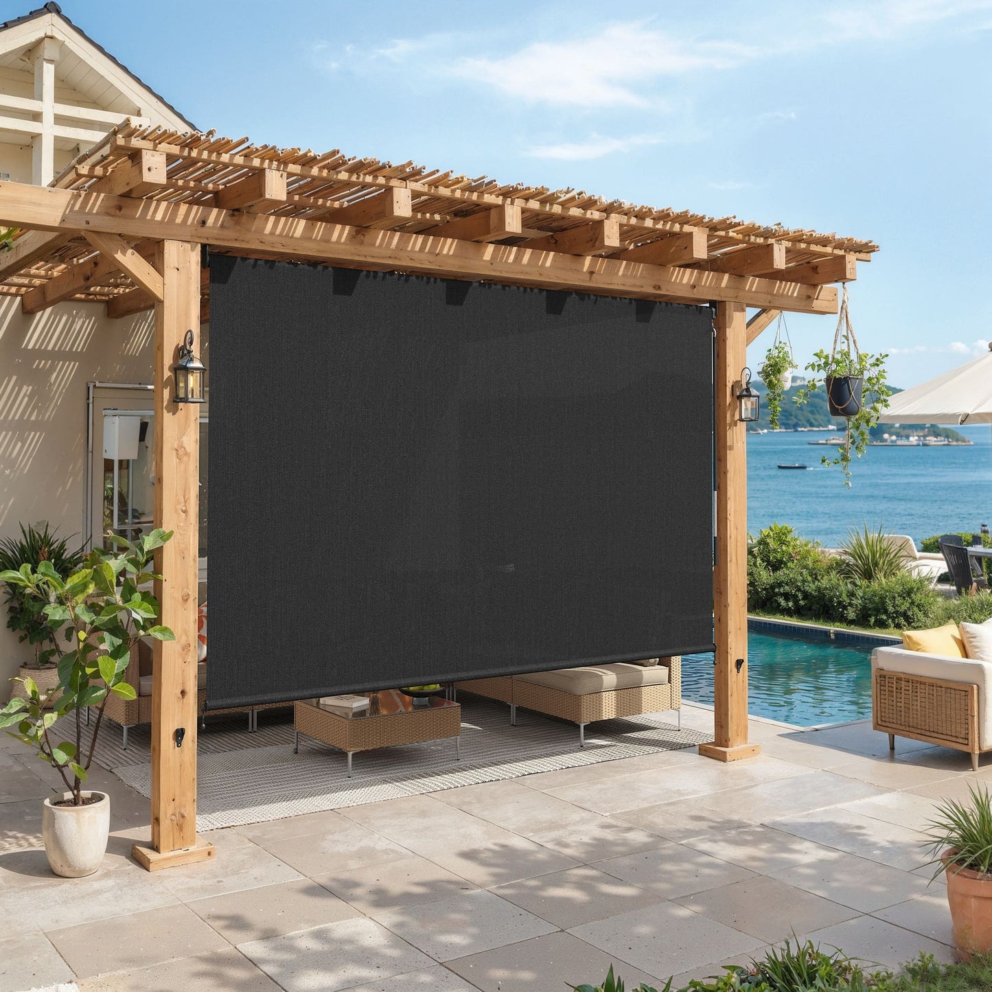 Vicllax outdoor blinds roller shade--260206--SRB