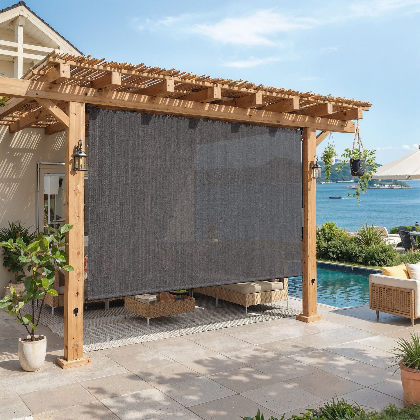 Vicllax outdoor blinds roller shade--260206--SRB