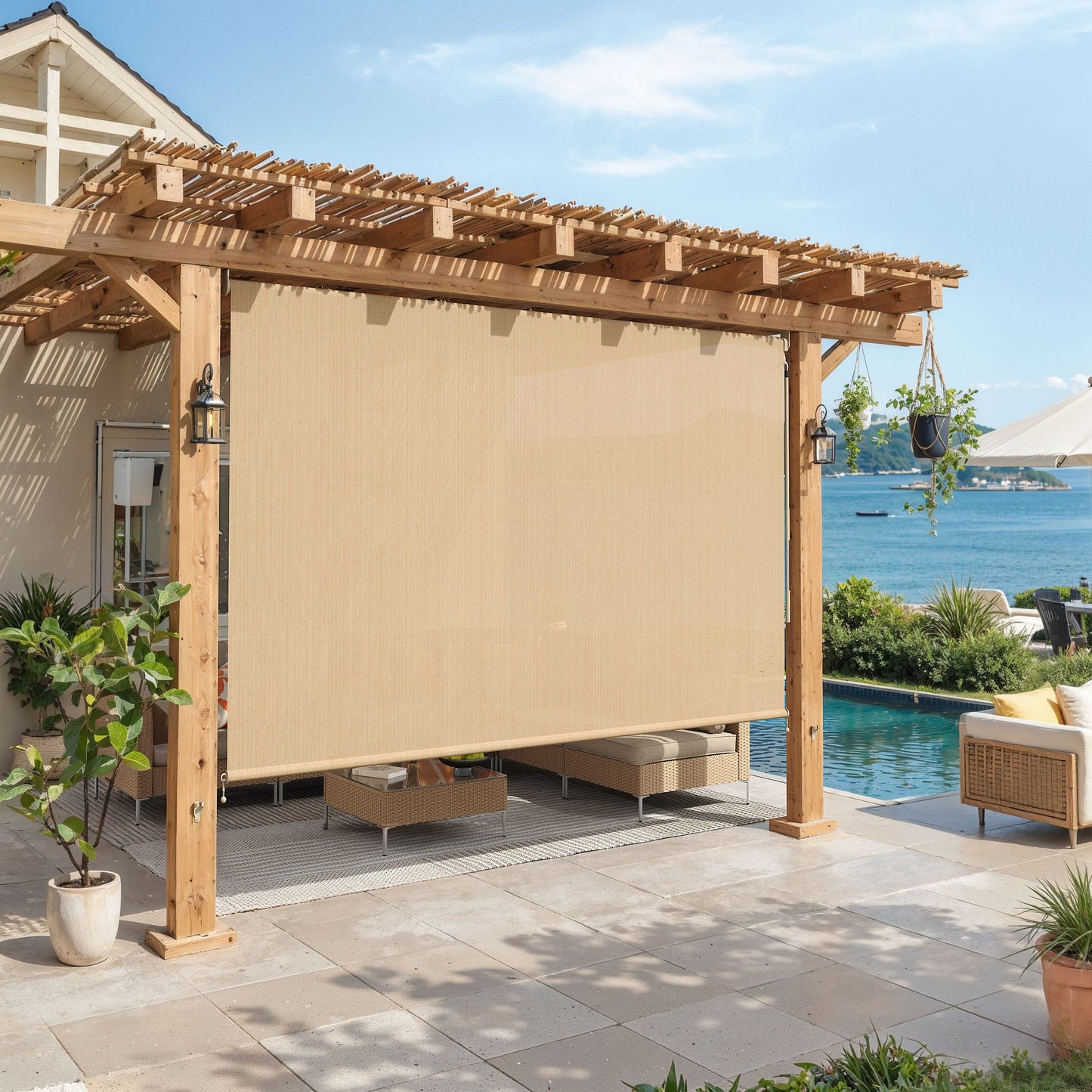 Vicllax outdoor blinds roller shade--260206--SRB