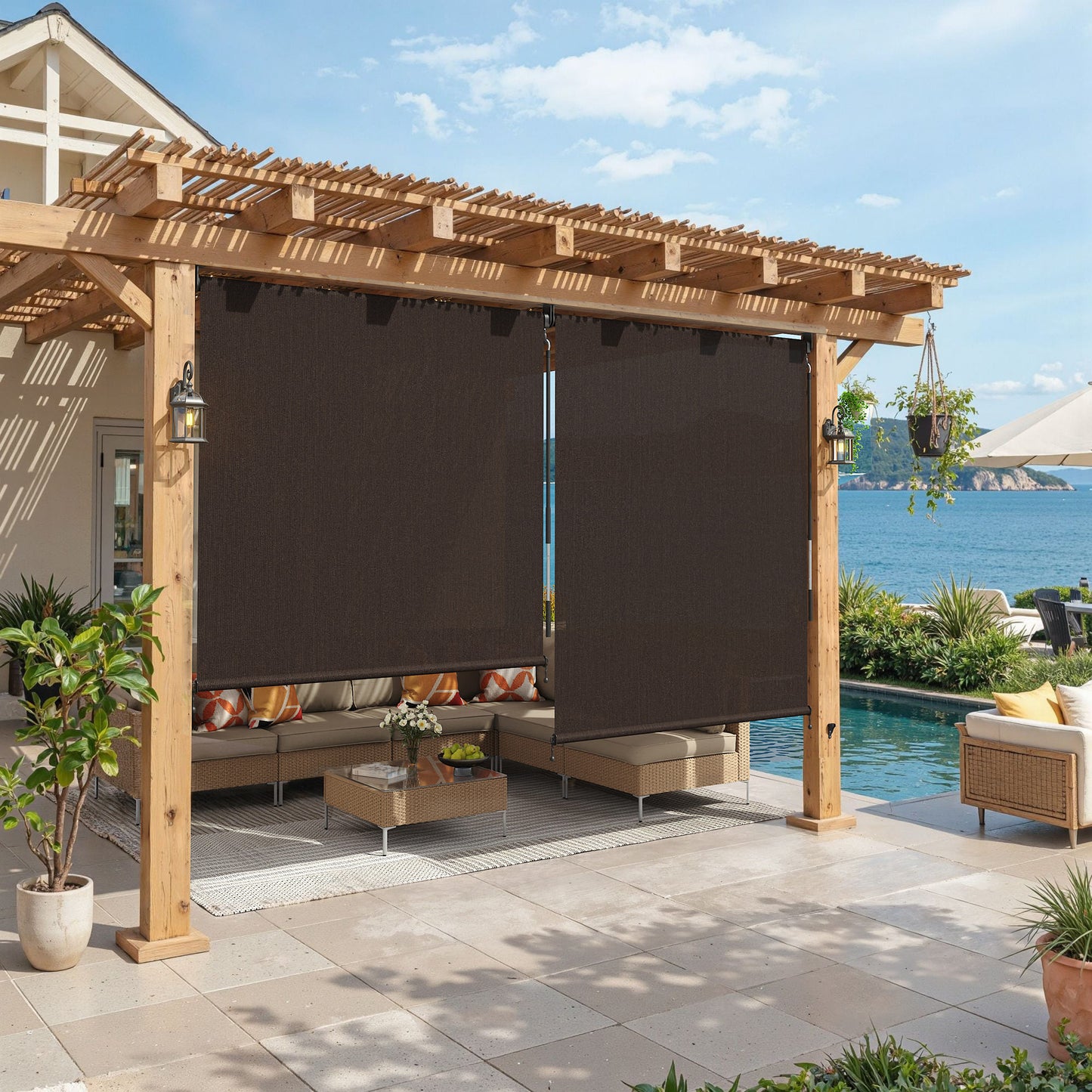 Vicllax outdoor blinds roller shade--260206--SRB