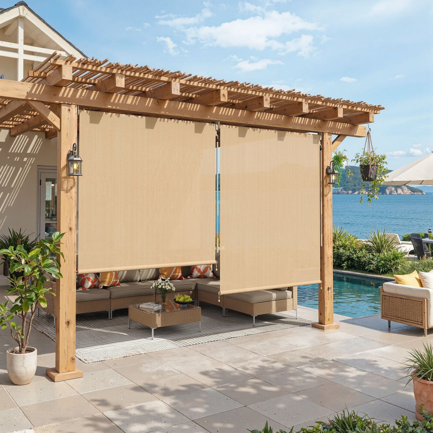 Vicllax outdoor blinds roller shade--260206--SRB