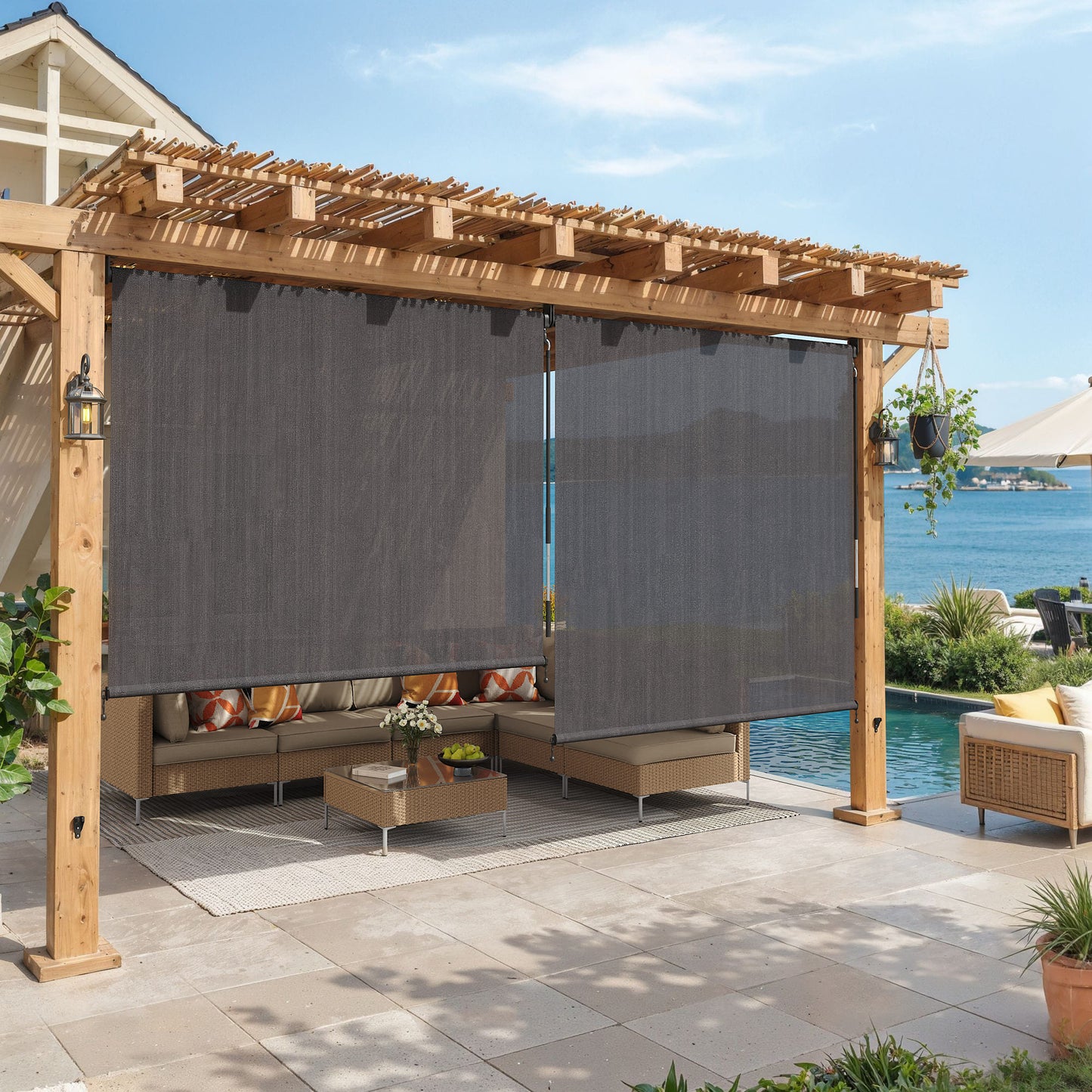 Vicllax outdoor blinds roller shade--260206--SRB