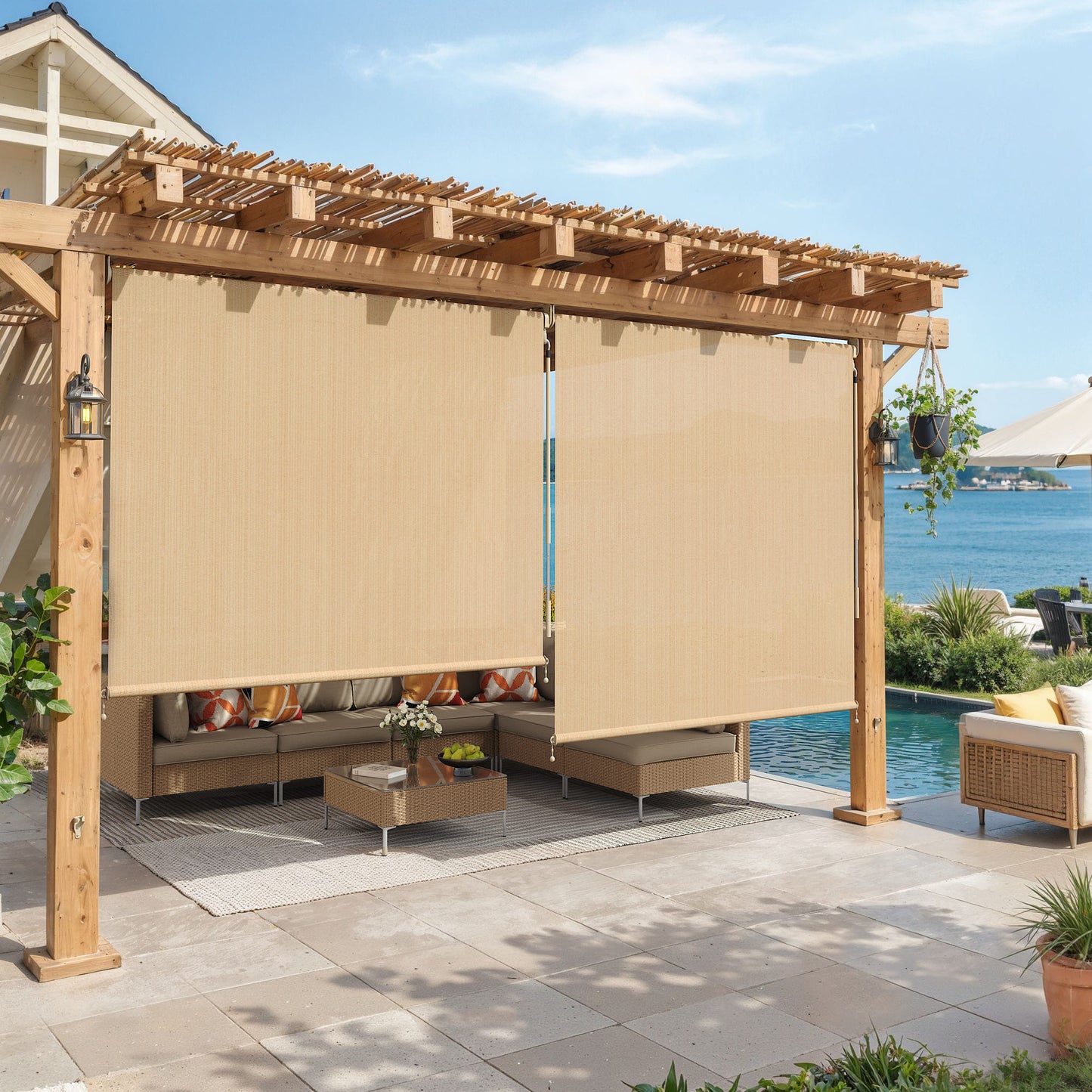 Vicllax outdoor blinds roller shade--260206--SRB