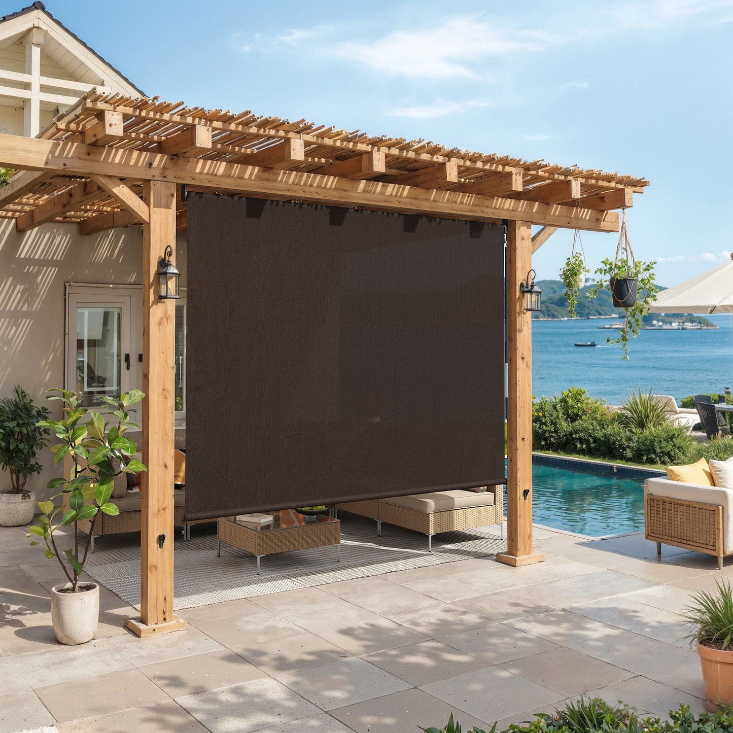 Vicllax outdoor blinds roller shade--260206--SRB