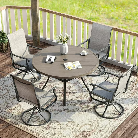 Vicllax Outdoor Outside Patio Dining Chairs
