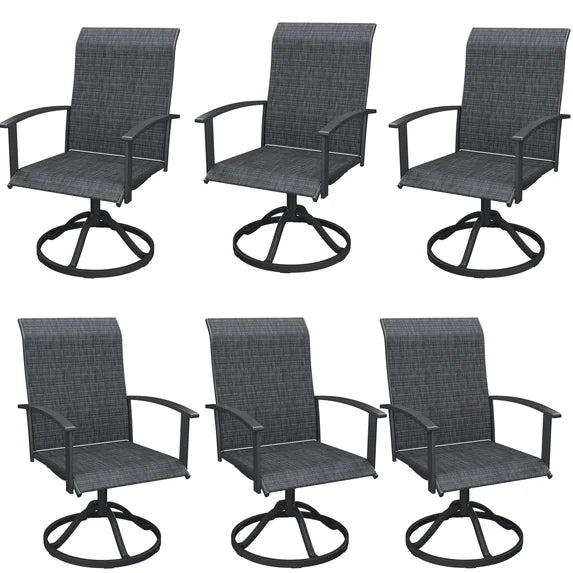 KDCS01 patio swivel chairs outdoor seating ——Black