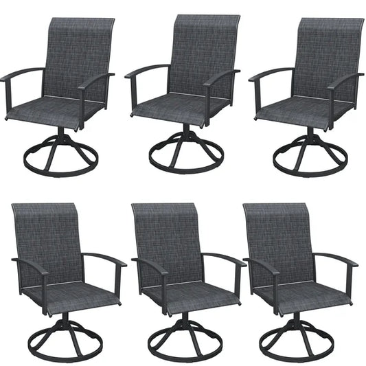 KDCS01 patio swivel chairs outdoor seating ——Black