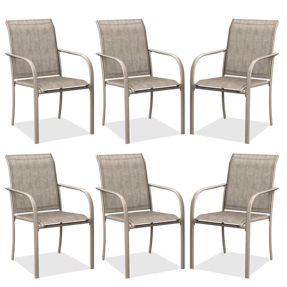 Vicllax Outdoor Dining Chairs Set , Patio Stacking Chairs with All Weather Breathable Textilene for Backyard Porch Garden