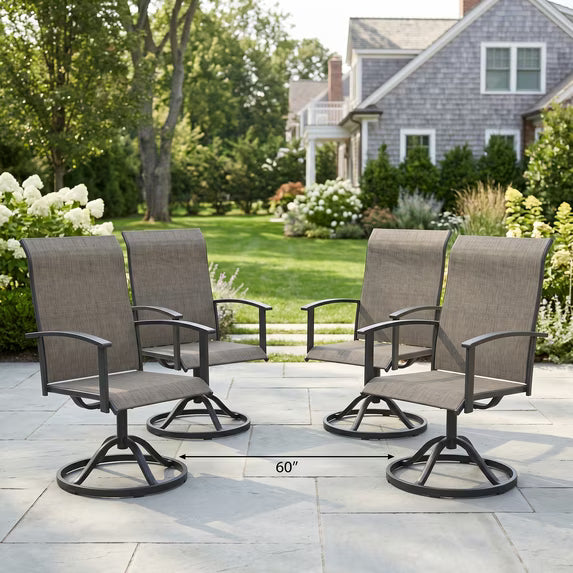 KDCS01 patio swivel chairs outdoor seating